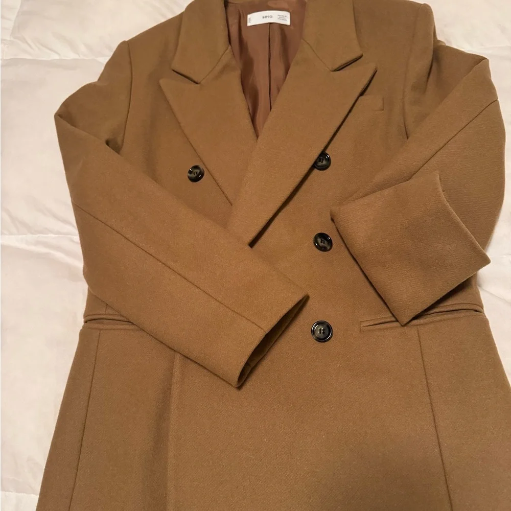 Mango wool blend Tan Blazer - Picture 3 of 9